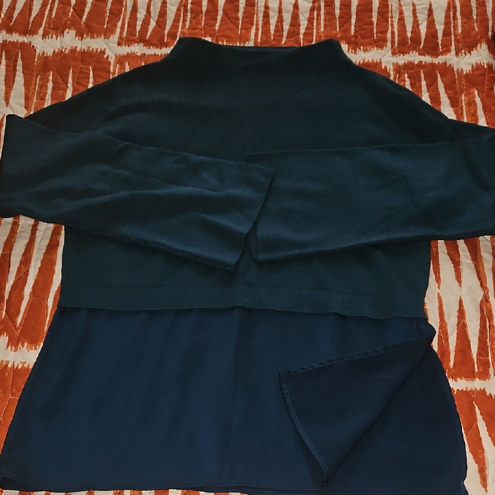 Calvin Klein Dark Green Cowl Neck Sweater